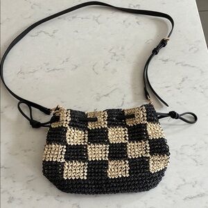 Universal Thread Goods Co. Woven Crossbody Bag in Black and Natural